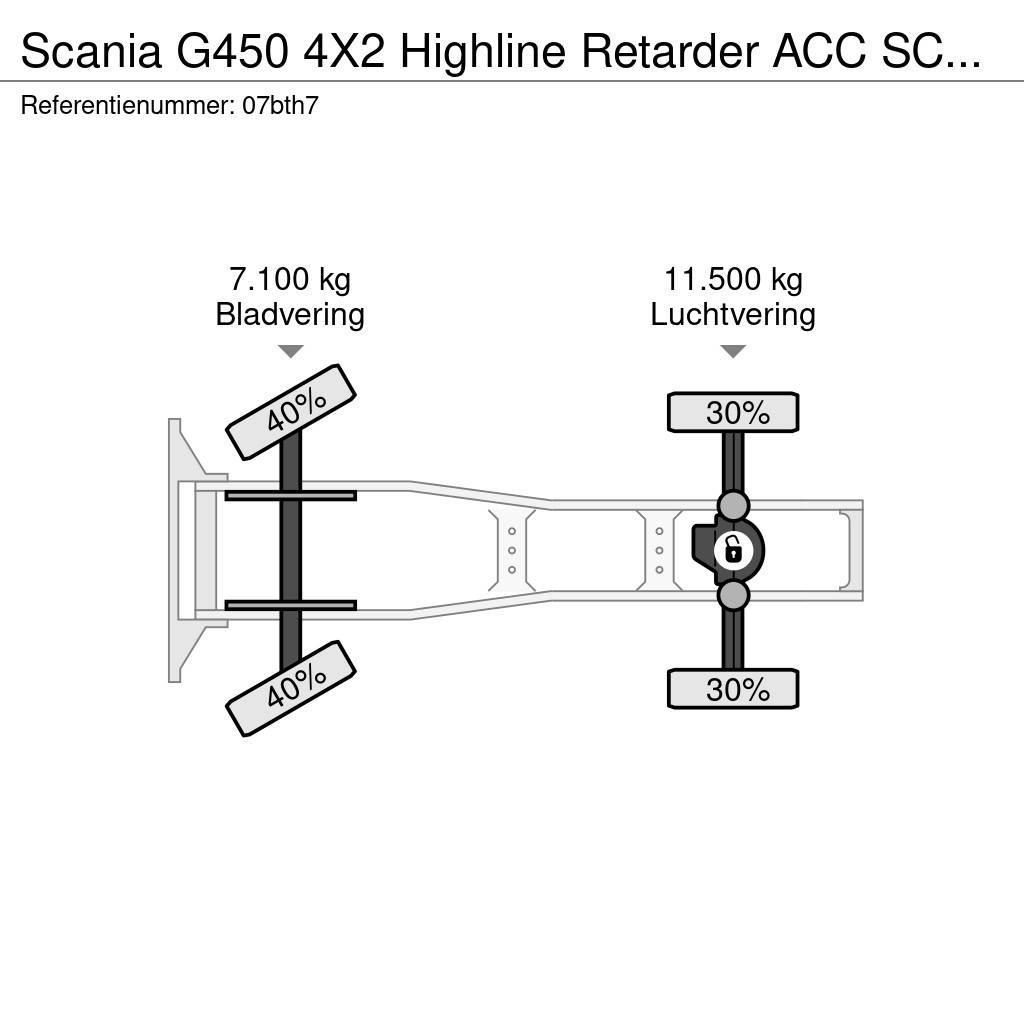 Scania G450 4X2 Highline Retarder ACC SCR-Only 777.400KM Vlačilci