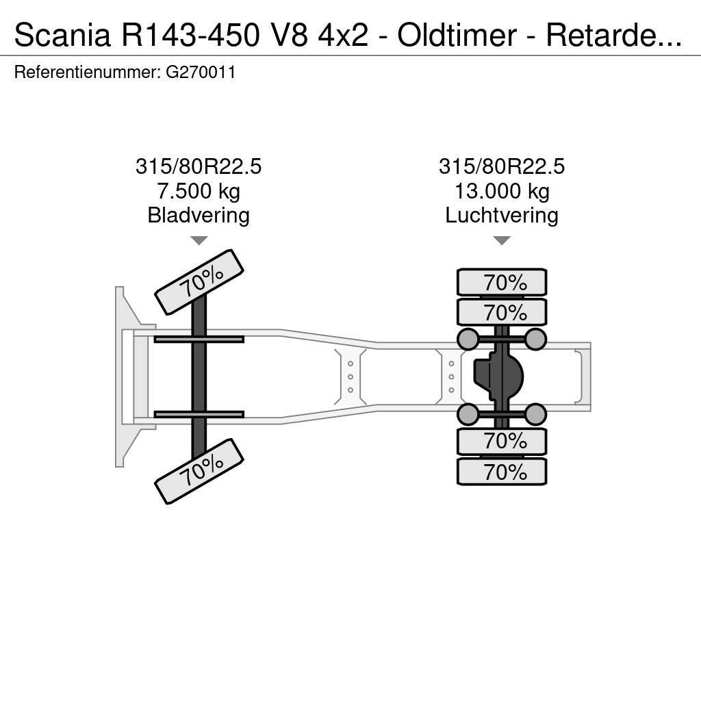 Scania R143-450 V8 4x2 - Oldtimer - Retarder - PTO/Hydrau Vlačilci
