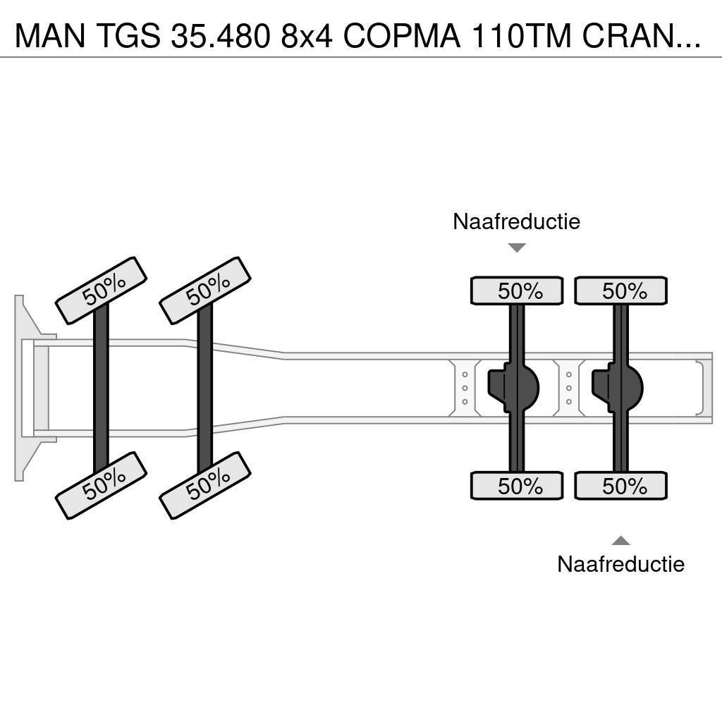MAN TGS 35.480 8x4 COPMA 110TM CRANE/GRUE/Fly-Jib/LIER Vlačilci