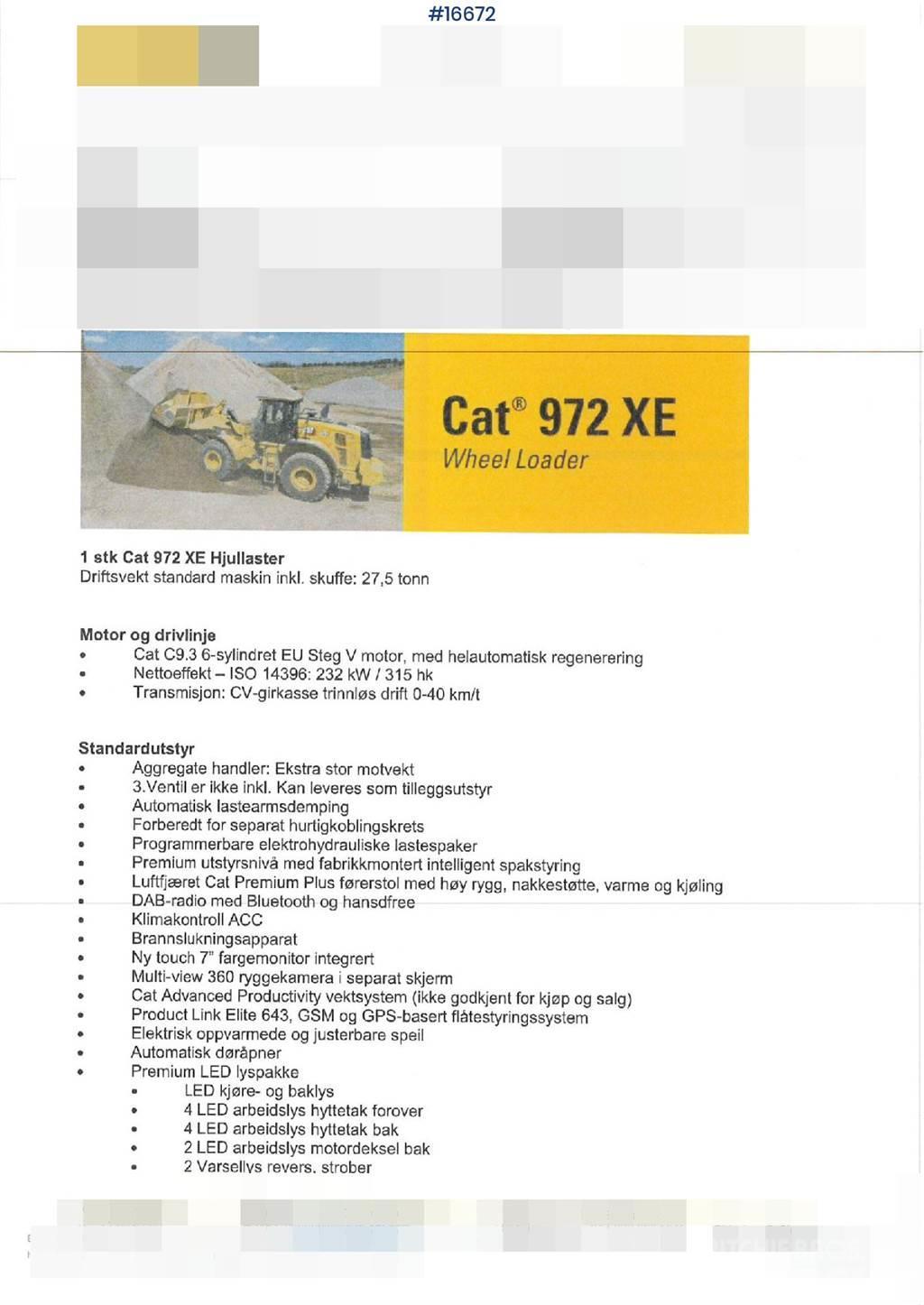 CAT 972 XE-GR. Brand new! Kolesni nakladalci