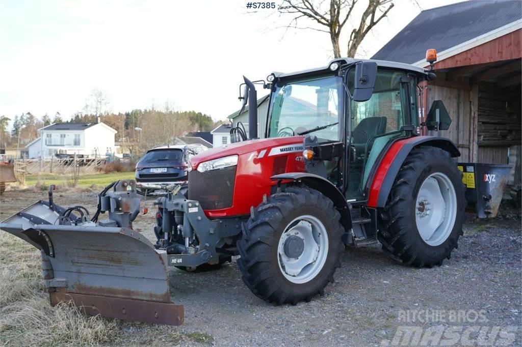 Massey Ferguson MF 4707 with sand spreader and folding plough Traktorji