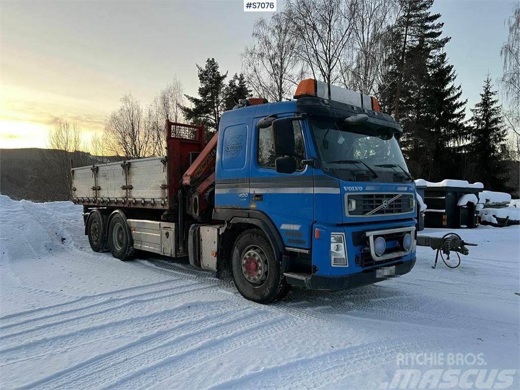 Volvo FM 400 6*2 Crane Truck with tiltable flatbed + Pal Tovornjaki z žerjavom