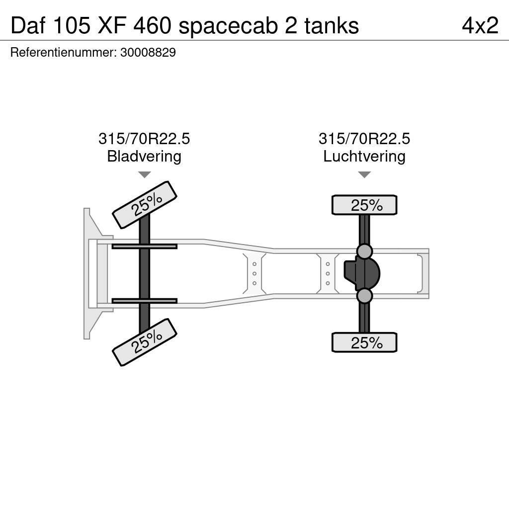 DAF 105 XF 460 spacecab 2 tanks Vlačilci