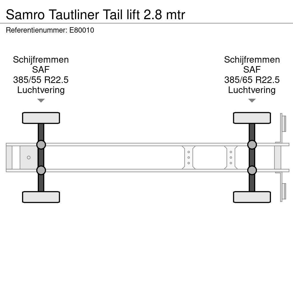 Samro Tautliner Tail lift 2.8 mtr Polprikolice s ponjavo