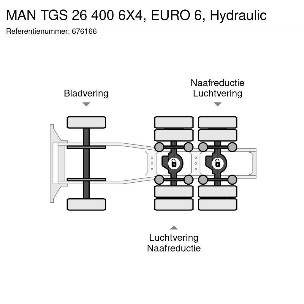 MAN TGS 26 400 6X4, EURO 6, Hydraulic Vlačilci