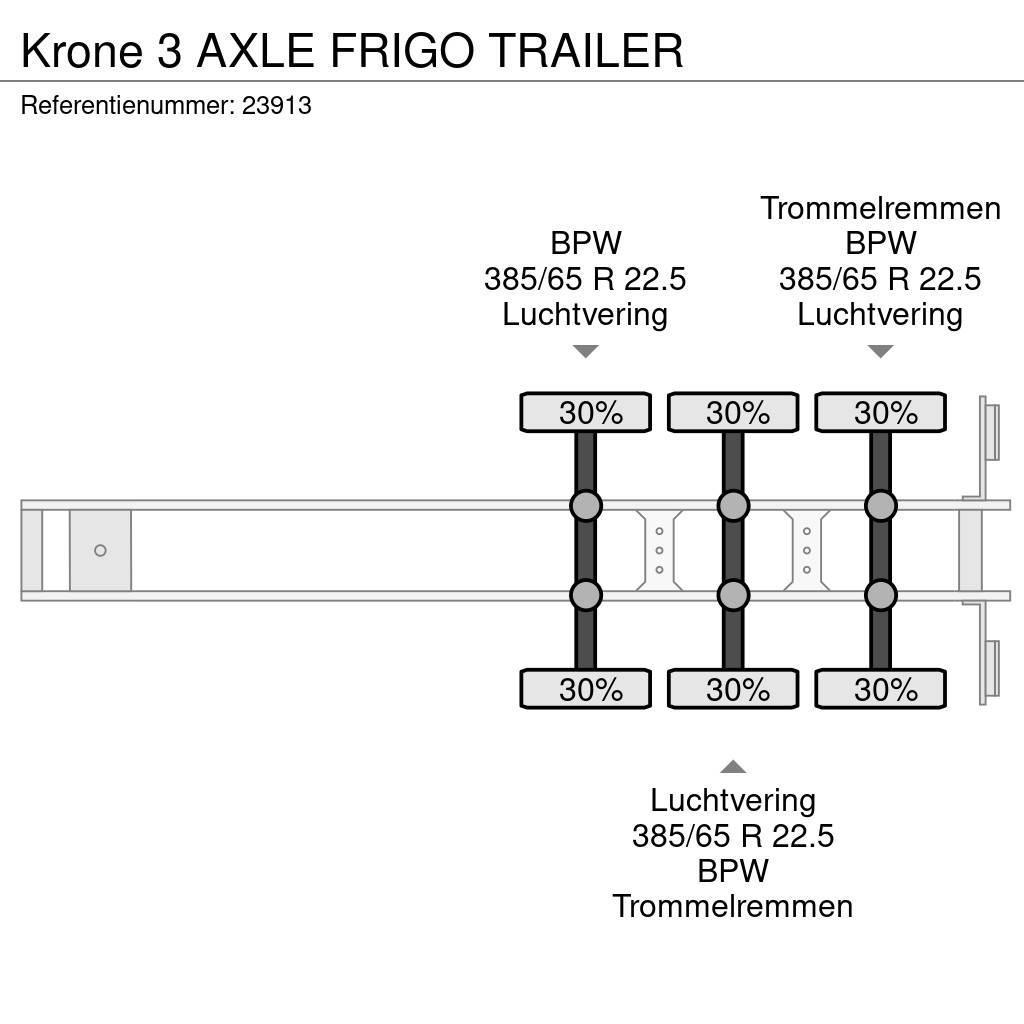 Krone 3 AXLE FRIGO TRAILER Hladilne polprikolice