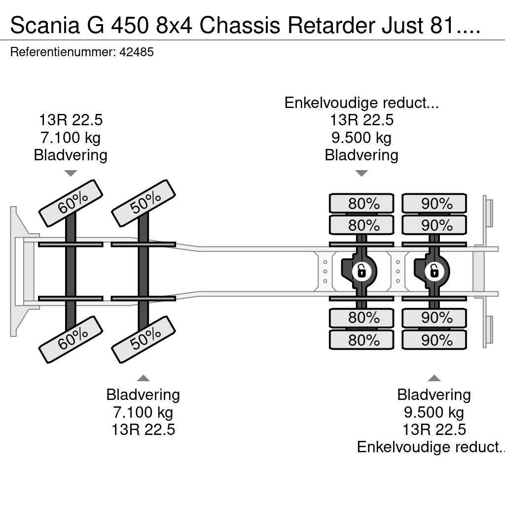 Scania G 450 8x4 Chassis Retarder Just 81.865 km! Tovornjaki-šasije