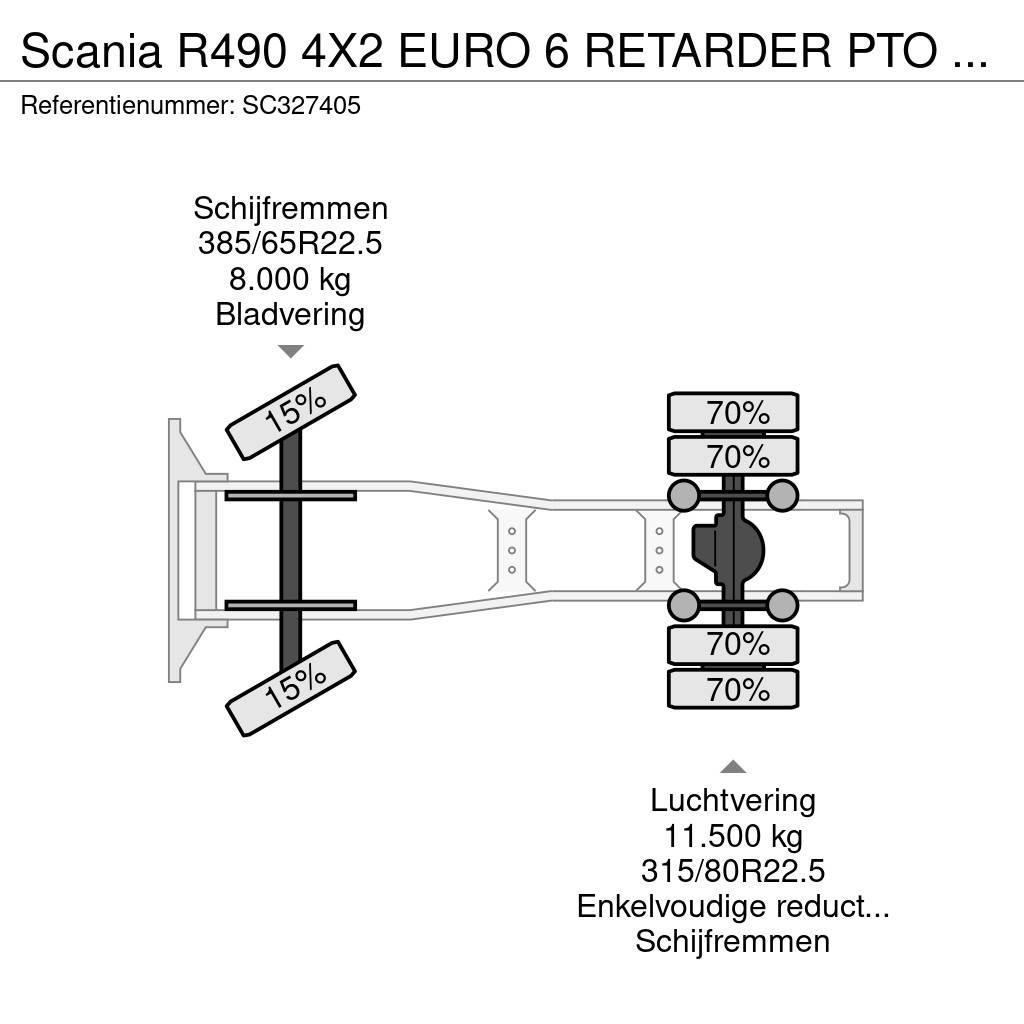 Scania R490 4X2 EURO 6 RETARDER PTO *GEARBOX ISSUE* Vlačilci