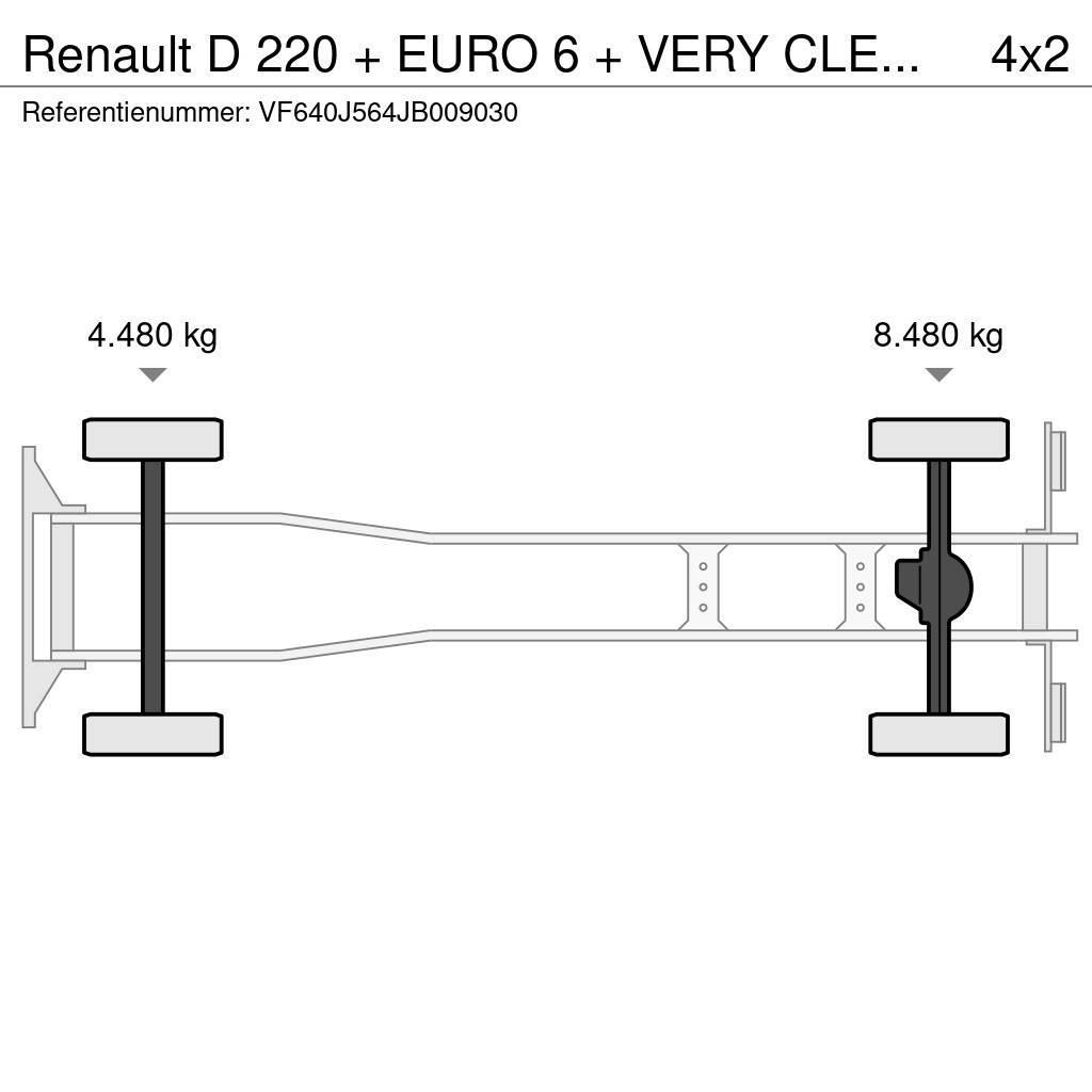Renault D 220 + EURO 6 + VERY CLEAN + LIFT + 12t Tovornjaki zabojniki