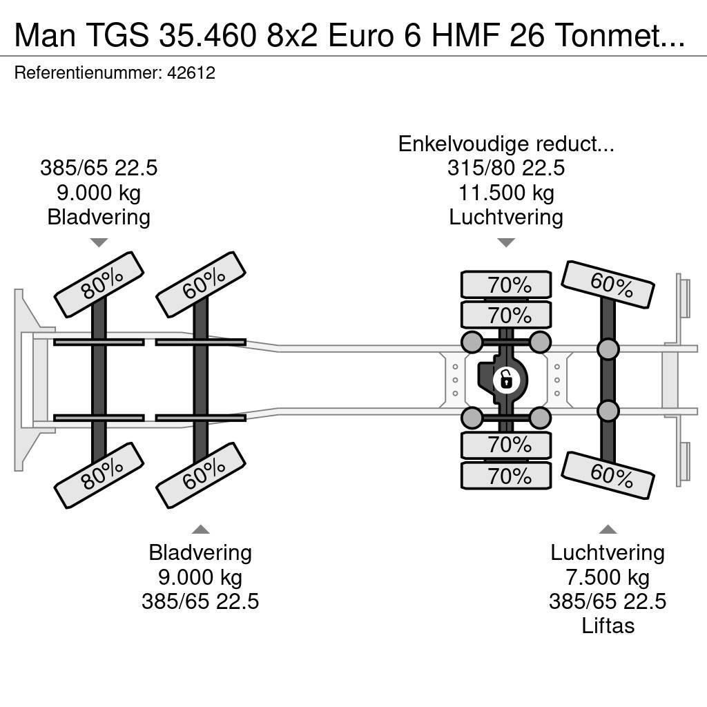 MAN TGS 35.460 8x2 Euro 6 HMF 26 Tonmeter laadkraan Kotalni prekucni tovornjaki