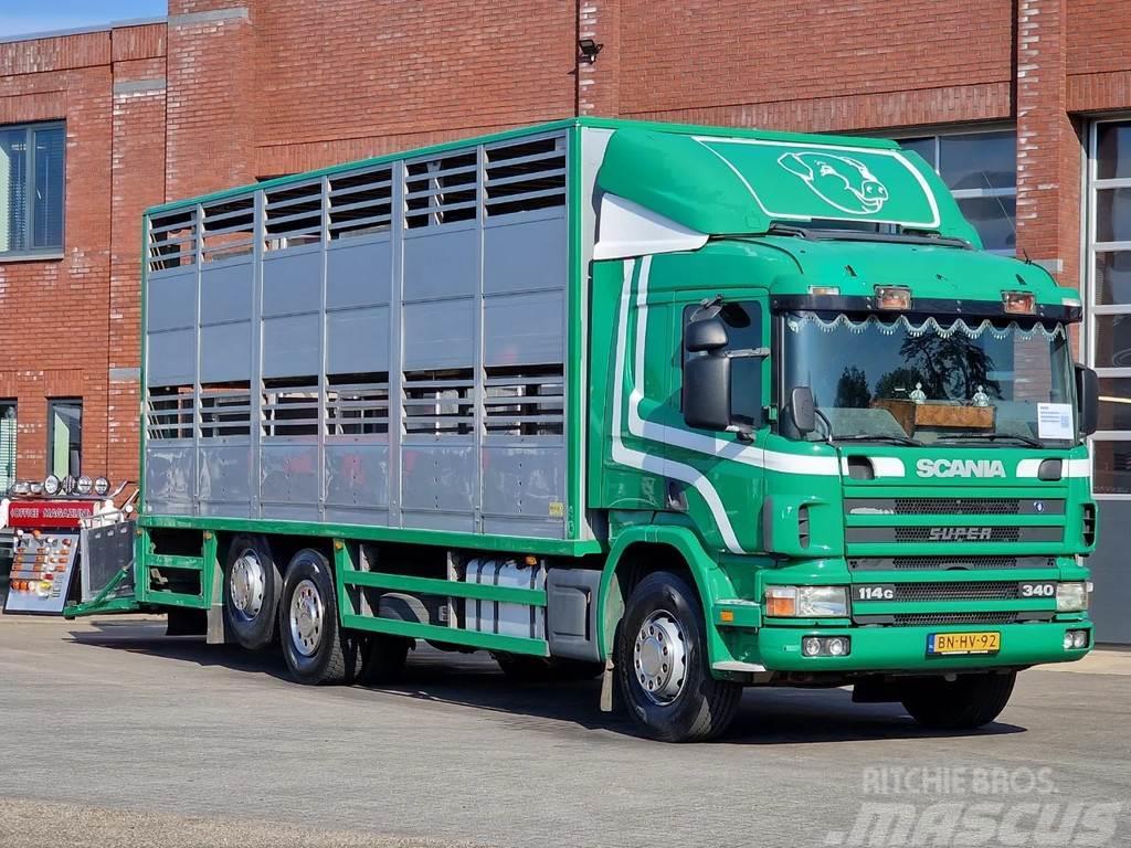 Scania P114-340 2 deck livestock - Loadlift - Moving floo Tovornjaki za prevoz živine