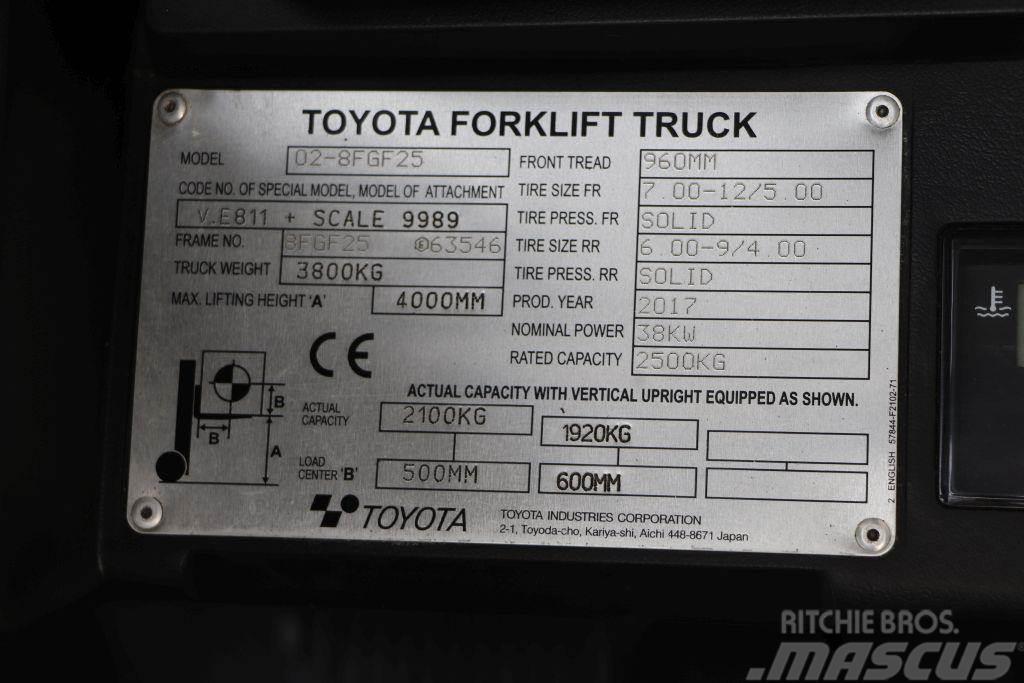 Toyota 02-8FGF25 Plinski viličarji