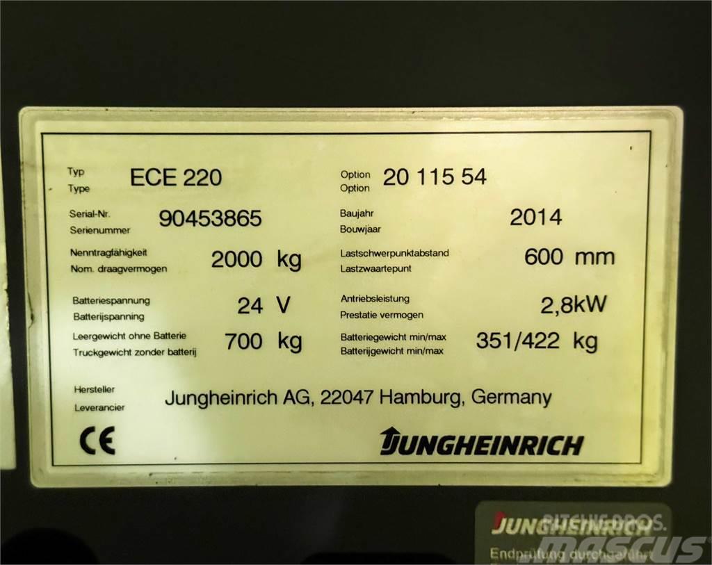Jungheinrich ECE 220 - BJ. 2014 - 2.000KG - 4.733 STD. Mini bagri <7t