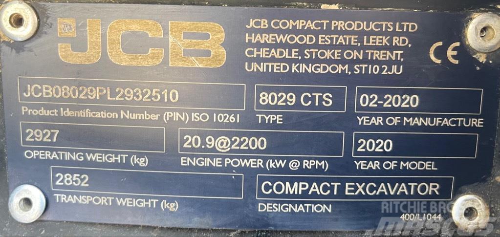 JCB 8029 CTS Mini bagri <7t