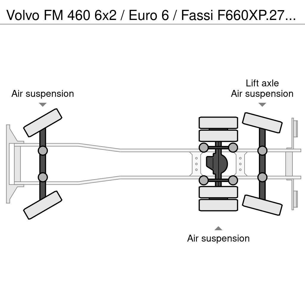 Volvo FM 460 6x2 / Euro 6 / Fassi F660XP.27 + Flyjib Rabljeni žerjavi za vsak teren