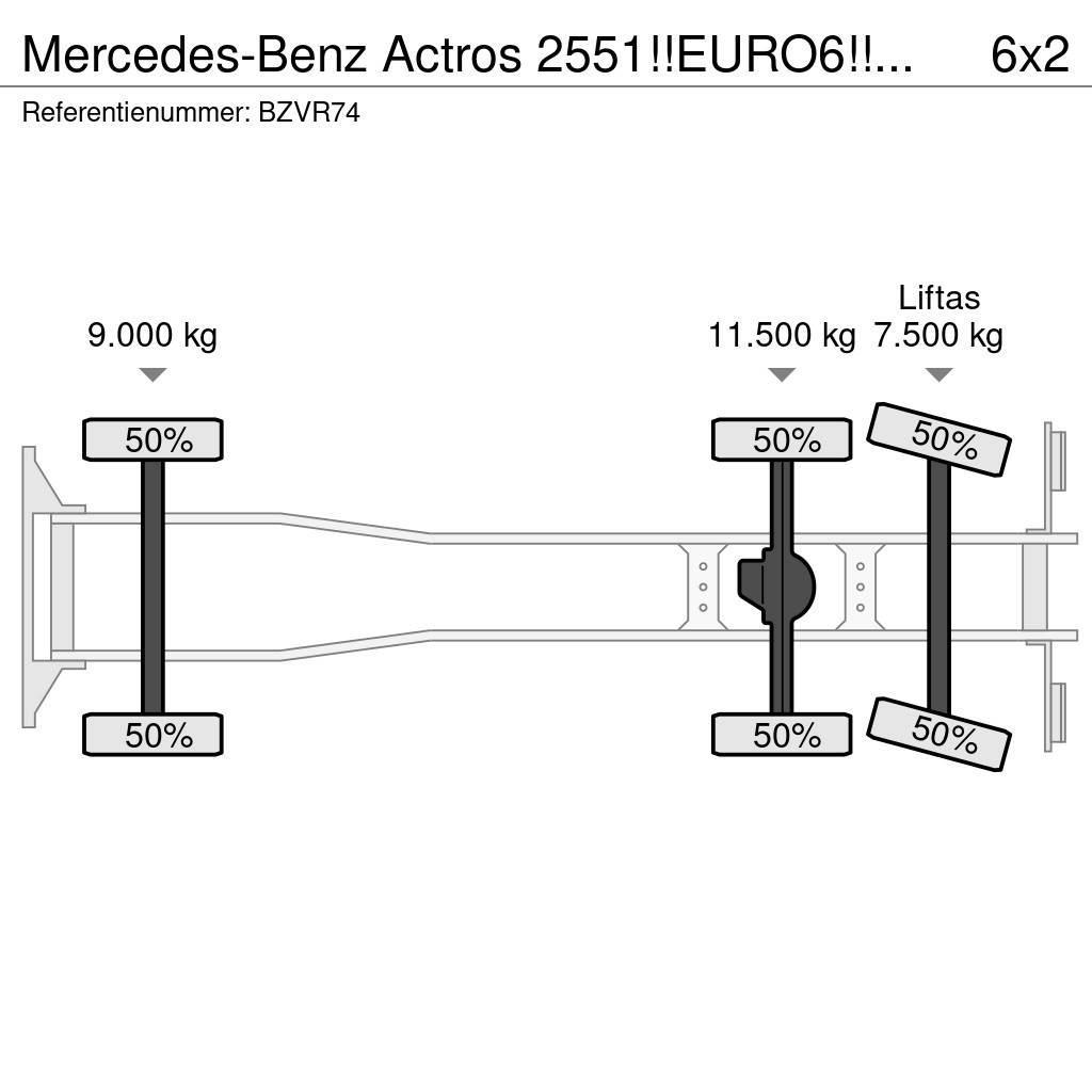 Mercedes-Benz Actros 2551!!EURO6!!HOOKLIFT/CONTAINER/FULL OPTION Kotalni prekucni tovornjaki