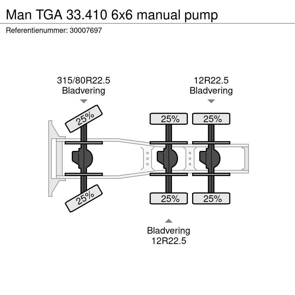 MAN TGA 33.410 6x6 manual pump Vlačilci