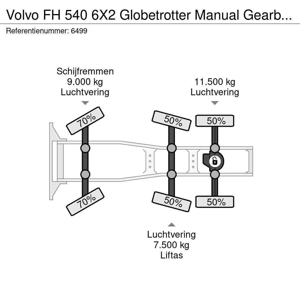 Volvo FH 540 6X2 Globetrotter Manual Gearbox Hydraulic N Vlačilci