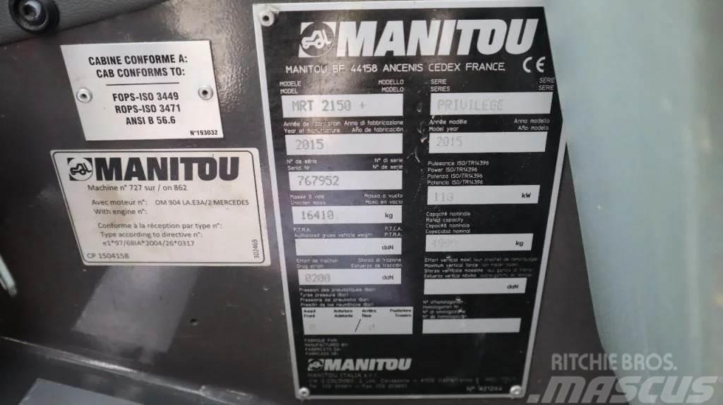 Manitou MRT 2150+ PRIVILEGE | FORKS | AIRCO Teleskopski viličarji