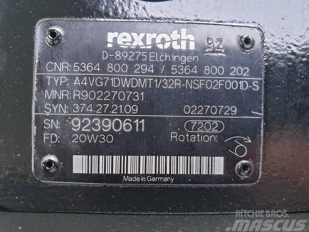 Rexroth Fuchs MHL360E Variable displ. pump 5364800202 Hidravlika