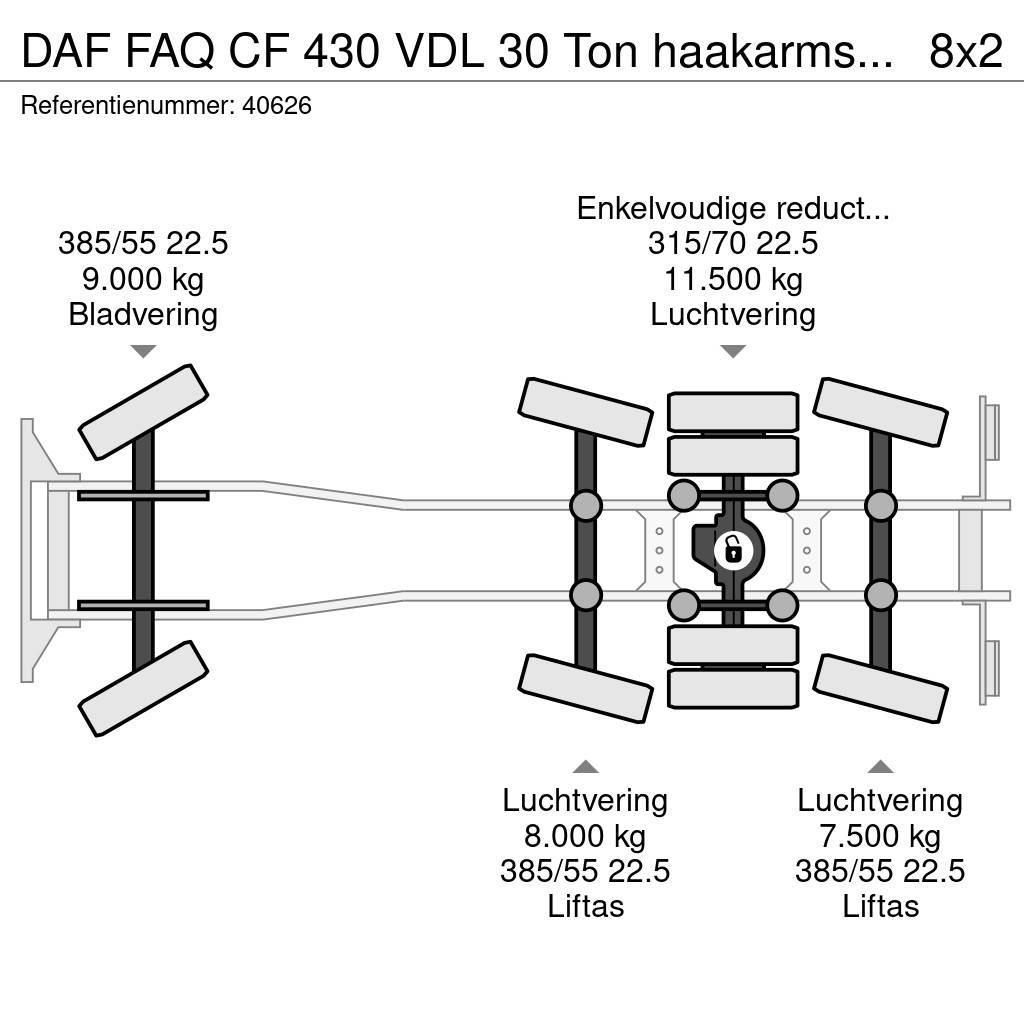 DAF FAQ CF 430 VDL 30 Ton haakarmsysteem Just 73.197 k Kotalni prekucni tovornjaki