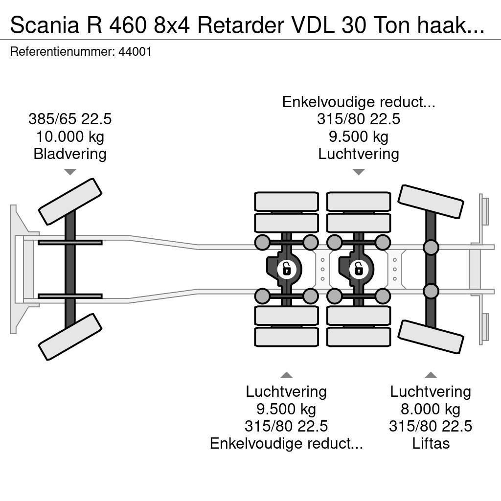 Scania R 460 8x4 Retarder VDL 30 Ton haakarmsysteem NEW A Kotalni prekucni tovornjaki