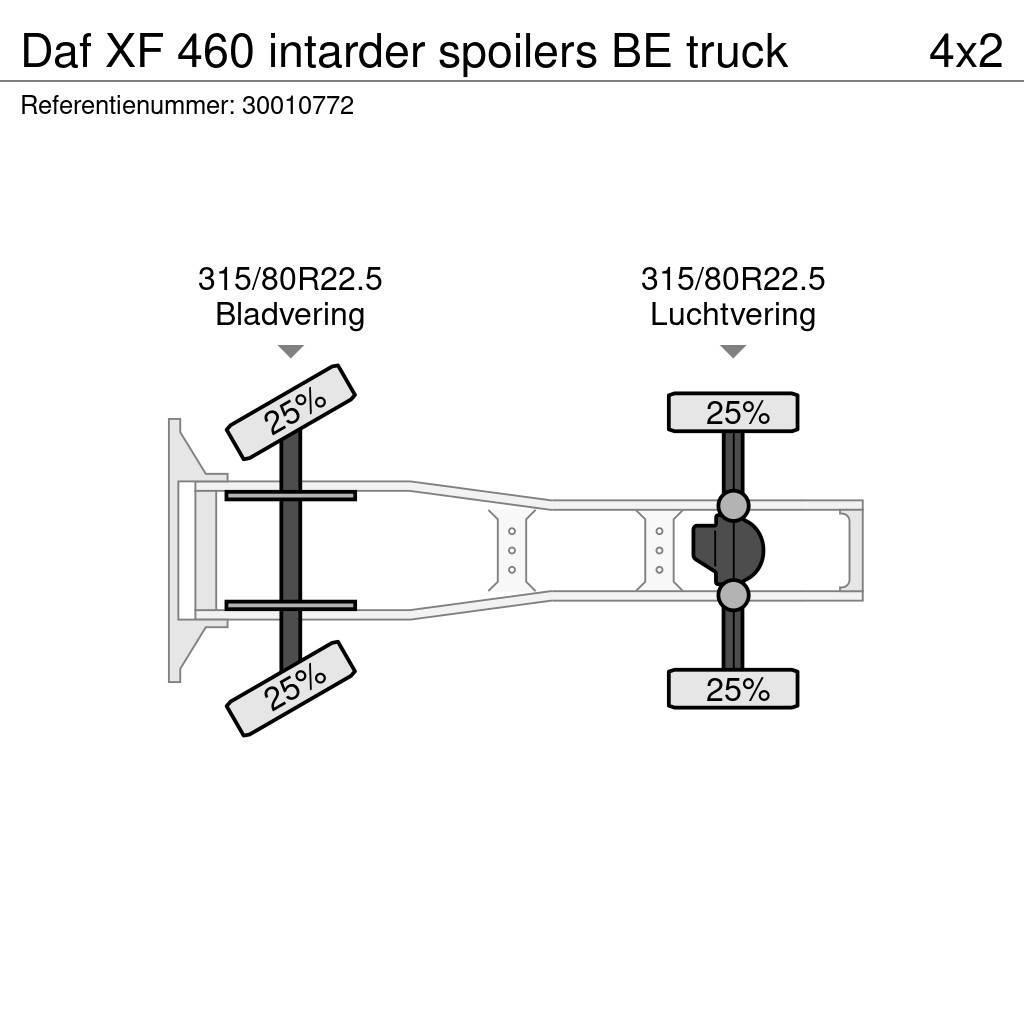 DAF XF 460 intarder spoilers BE truck Vlačilci