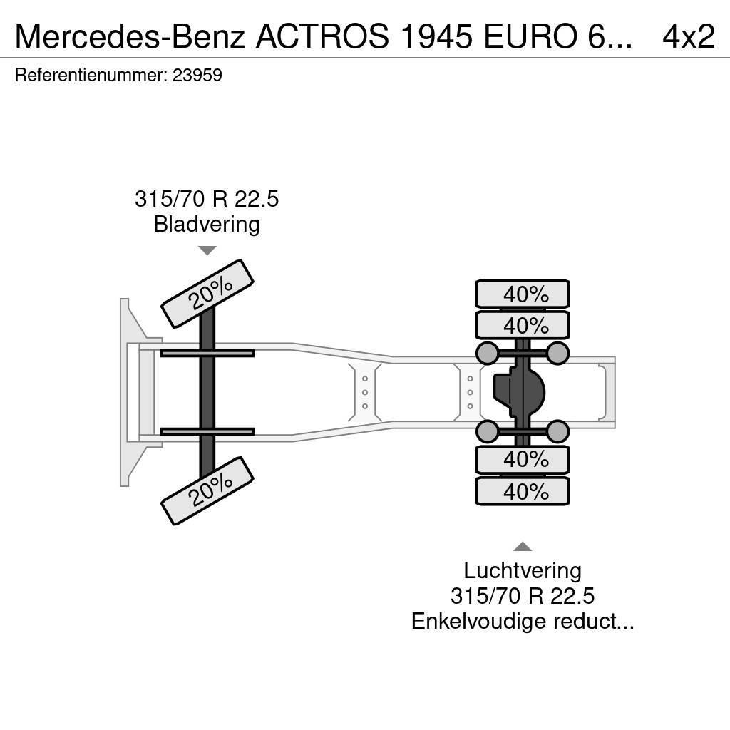 Mercedes-Benz ACTROS 1945 EURO 6 651.000KM Vlačilci