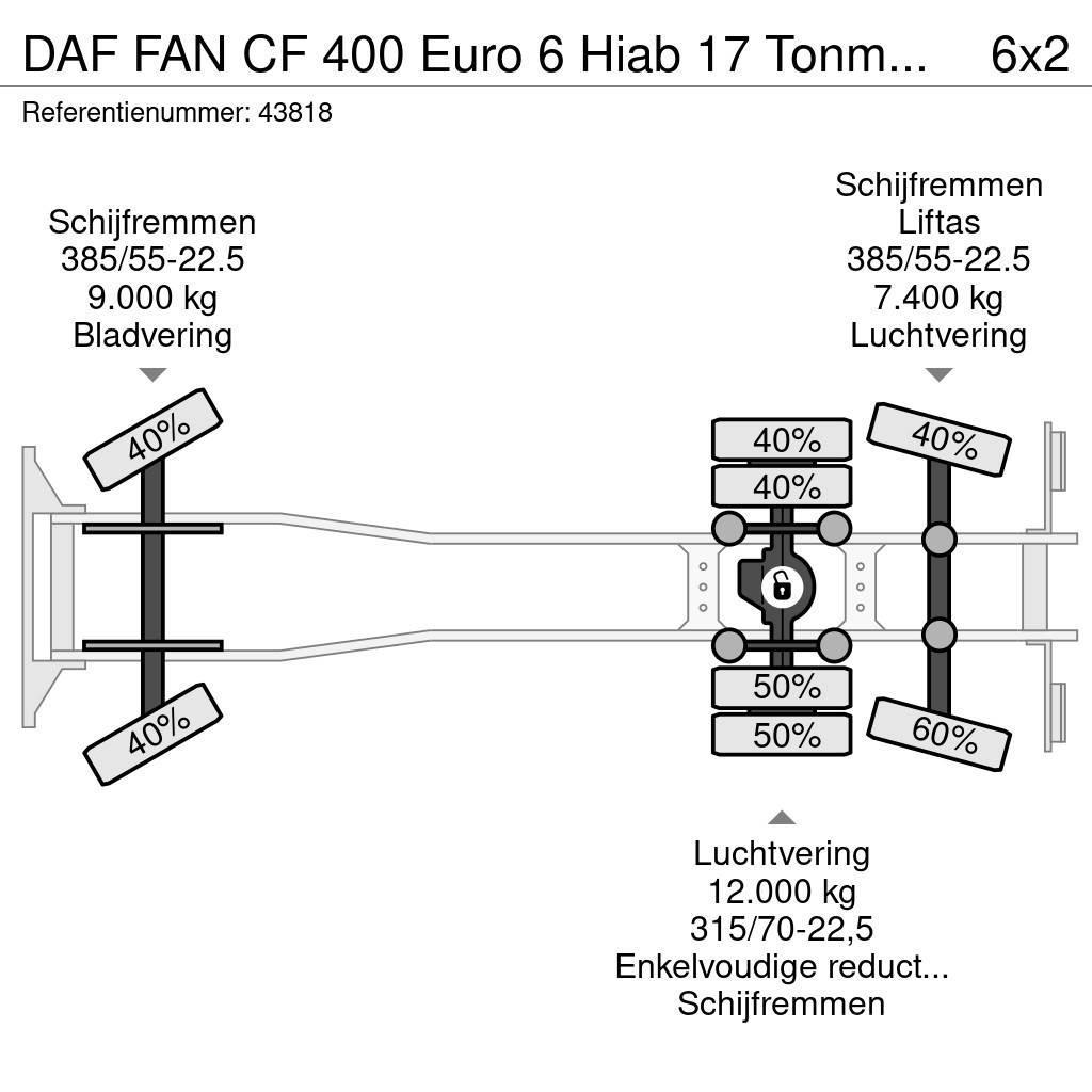 DAF FAN CF 400 Euro 6 Hiab 17 Tonmeter laadkraan Kotalni prekucni tovornjaki