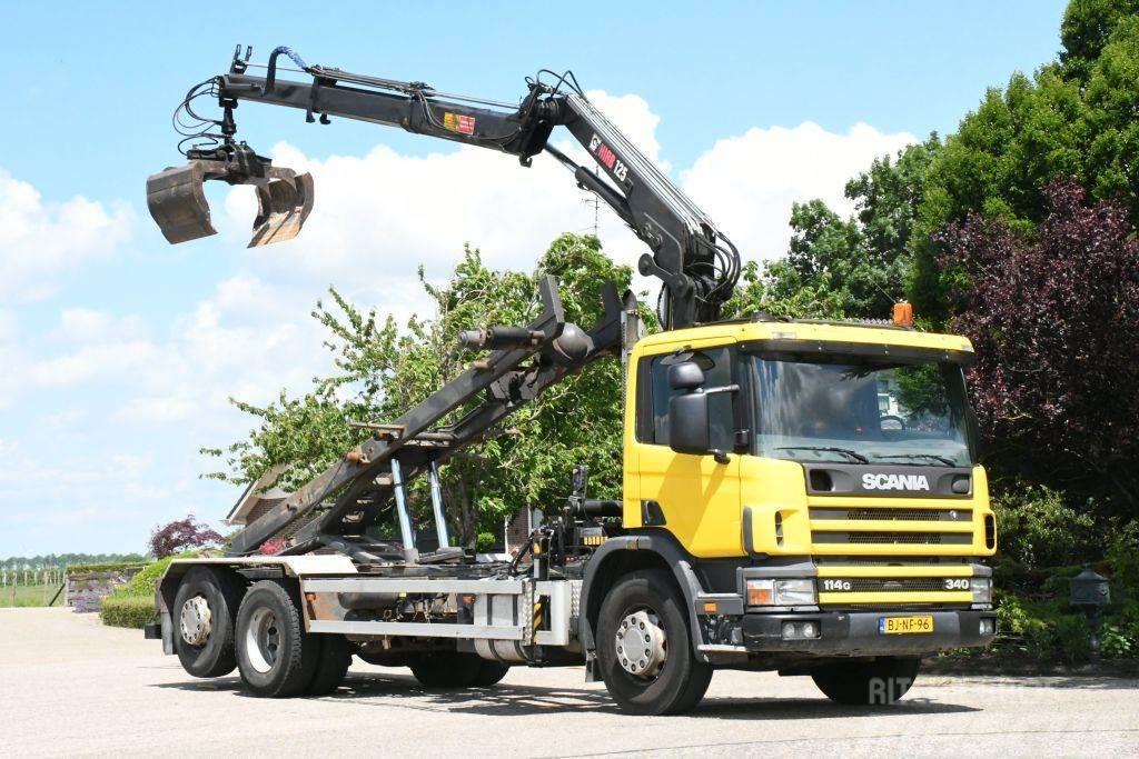 Scania R114-340 6x2 !!KRAAN/CONTAINER/KABEL!!MANUELL!! Kotalni prekucni tovornjaki