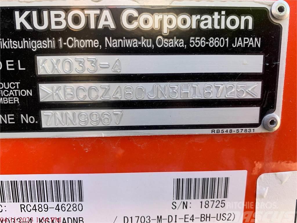 Kubota KX033-4 Mini bagri <7t