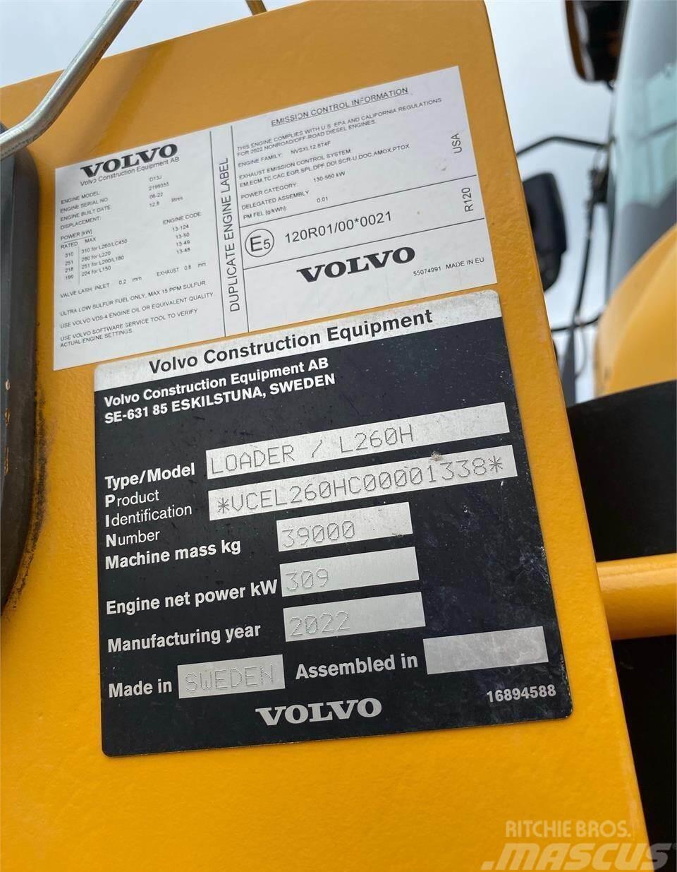 Volvo L260H Kolesni nakladalci