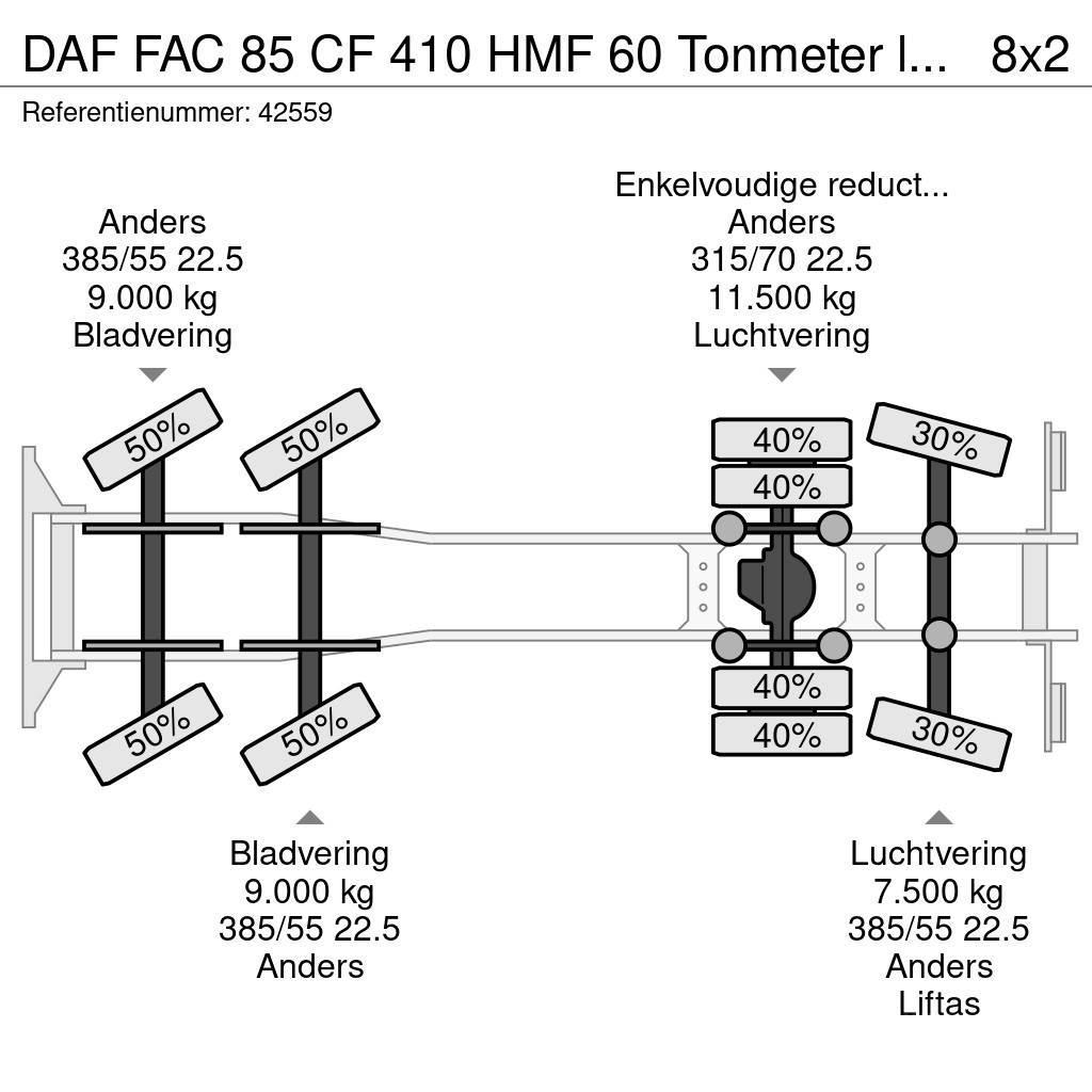 DAF FAC 85 CF 410 HMF 60 Tonmeter laadkraan + Fly-Jib Rabljeni žerjavi za vsak teren