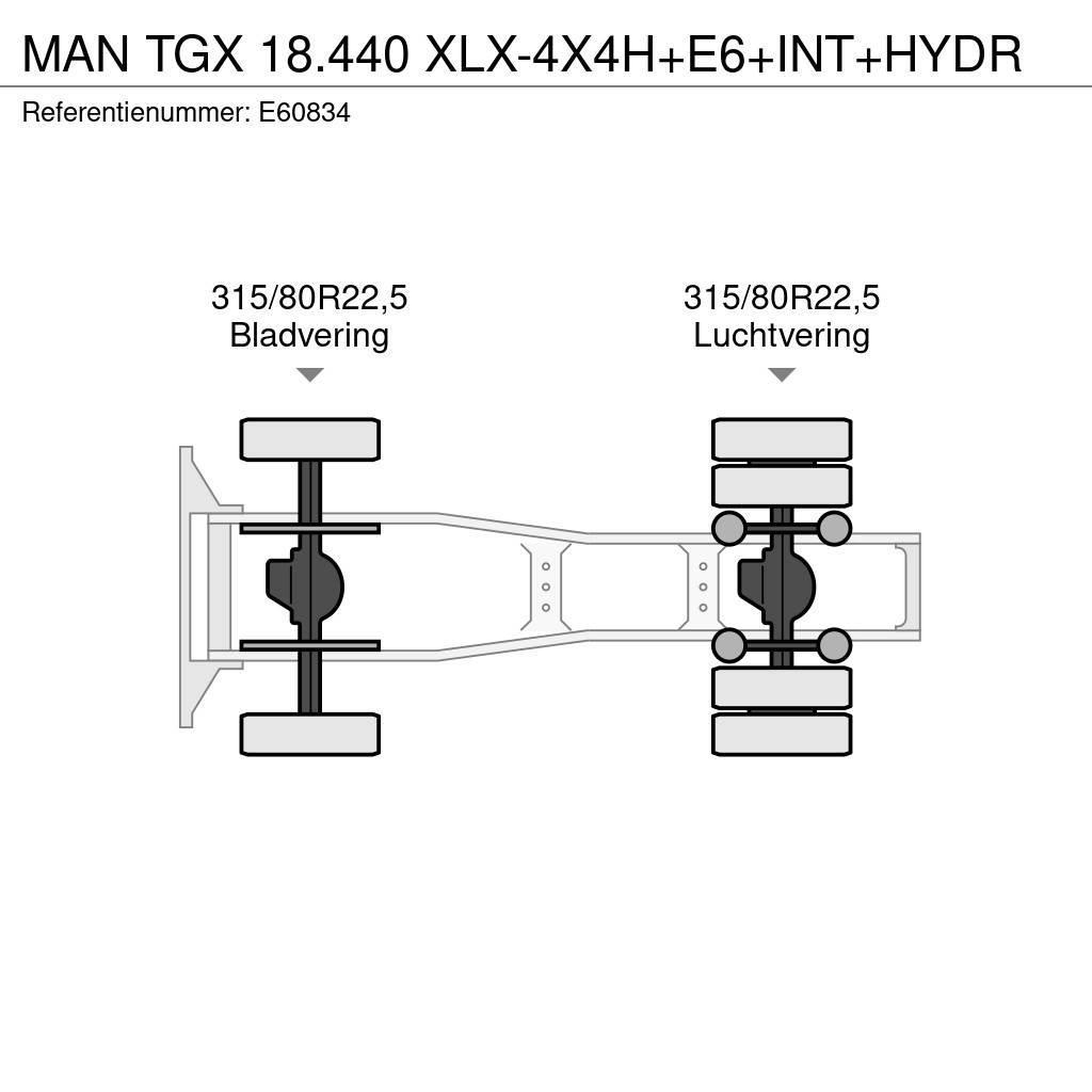 MAN TGX 18.440 XLX-4X4H+E6+INT+HYDR Vlačilci