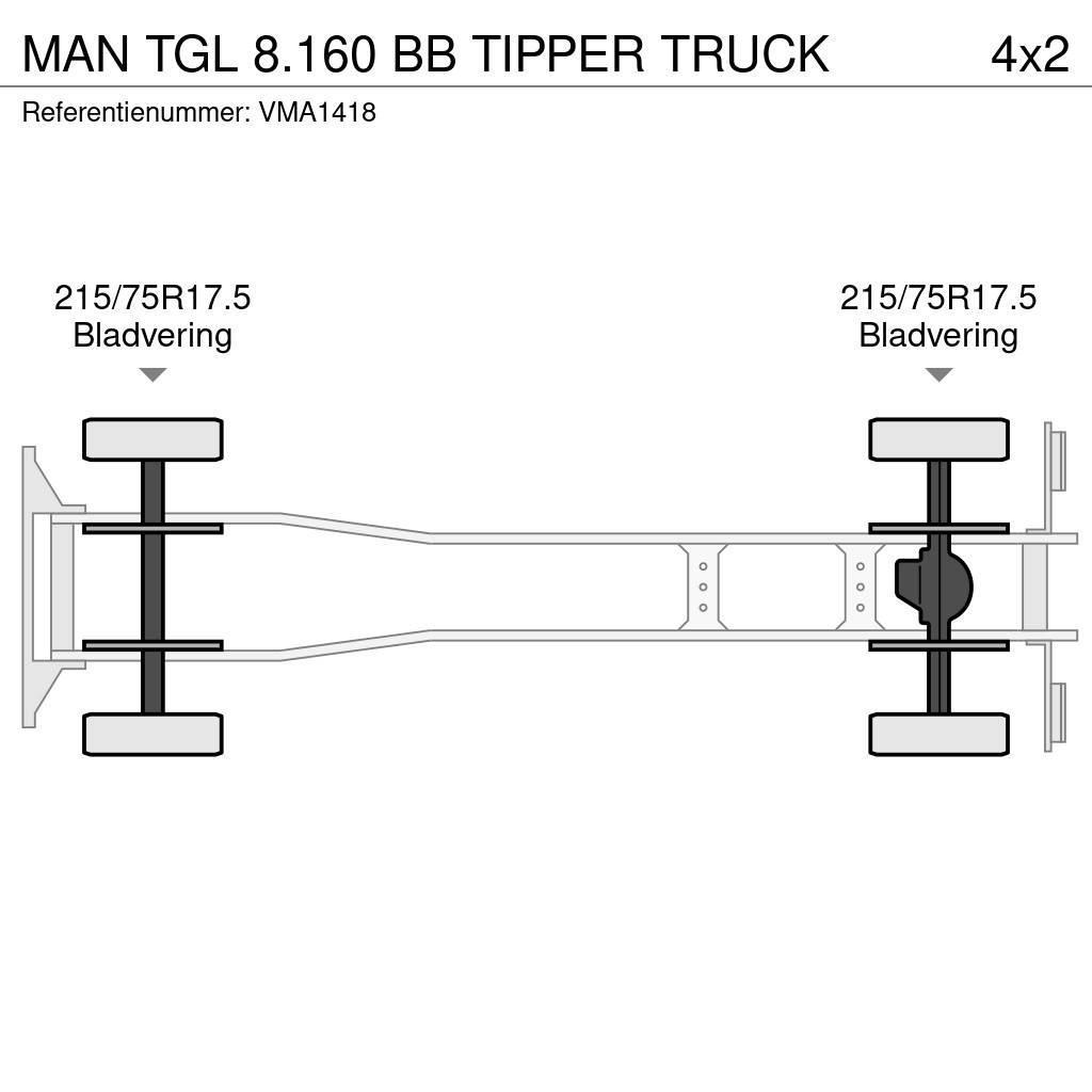 MAN TGL 8.160 BB TIPPER TRUCK Kiper tovornjaki