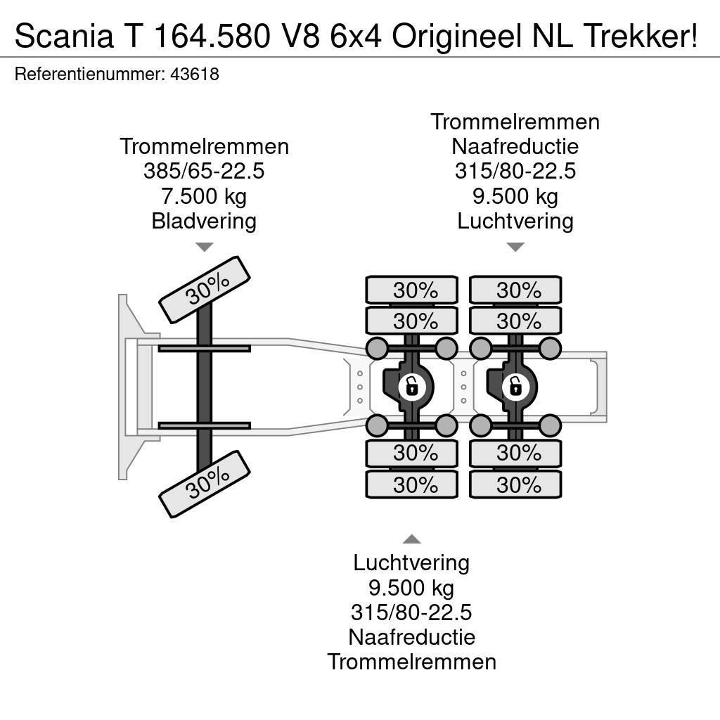 Scania T 164.580 V8 6x4 Origineel NL Trekker! Vlačilci