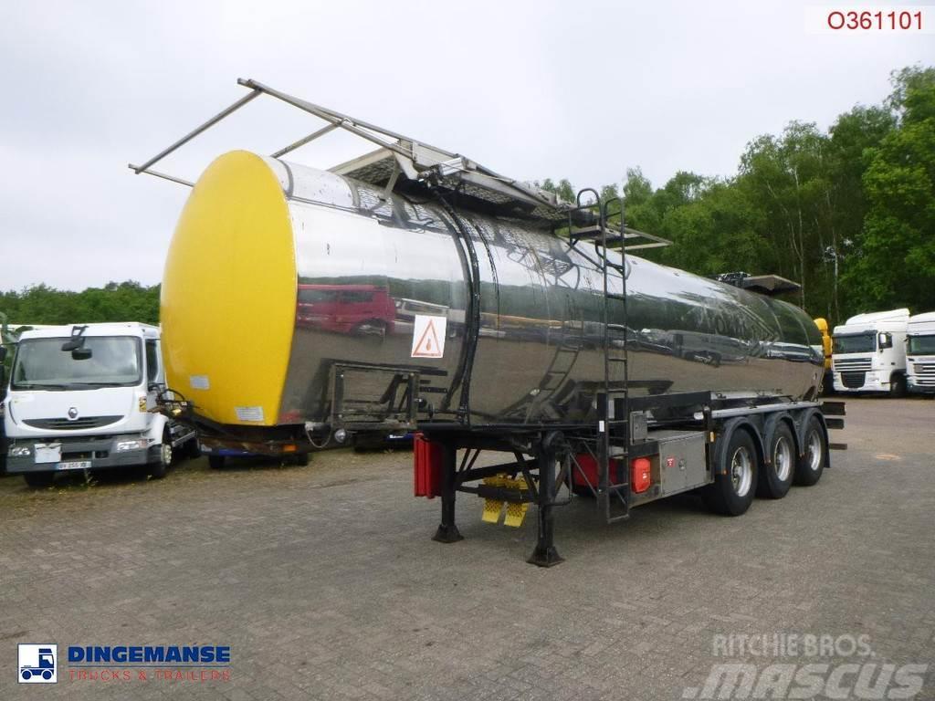  Crane Fruehauf Bitumen tank inox 28 m3 / 1 comp Polprikolice cisterne
