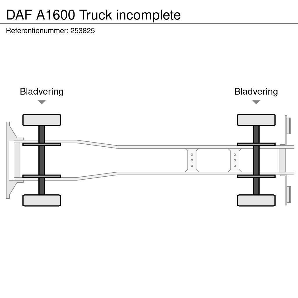 DAF A1600 Truck incomplete Tovornjaki-šasije