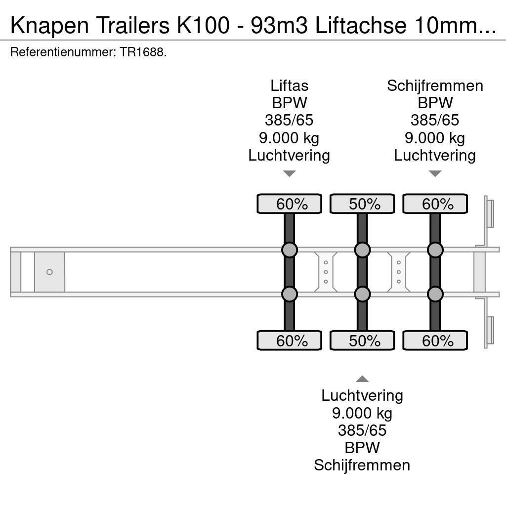 Knapen Trailers K100 - 93m3 Liftachse 10mm Powersheet Tovorne pohodne polprikolice