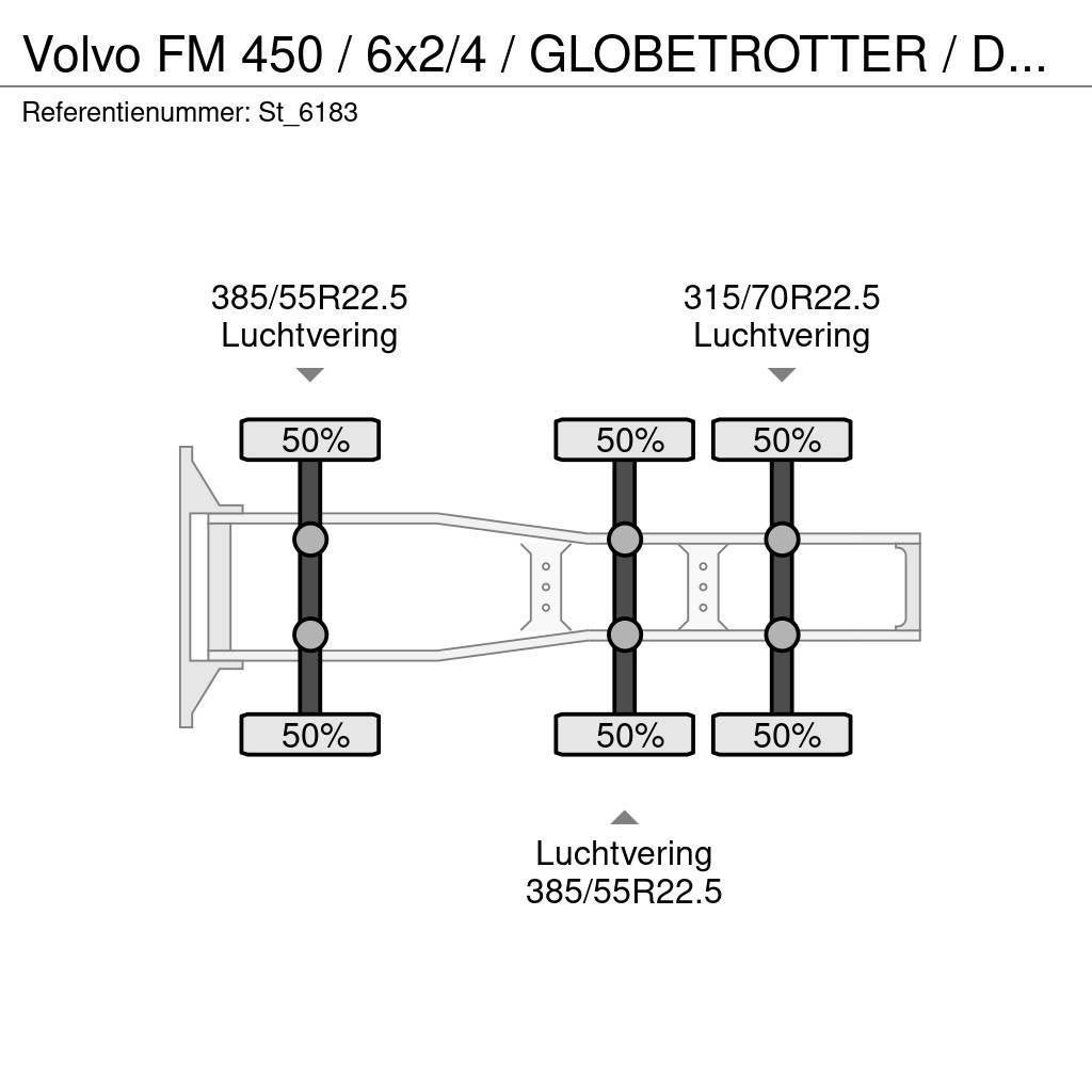 Volvo FM 450 / 6x2/4 / GLOBETROTTER / DYNAMIC STEERING / Vlačilci