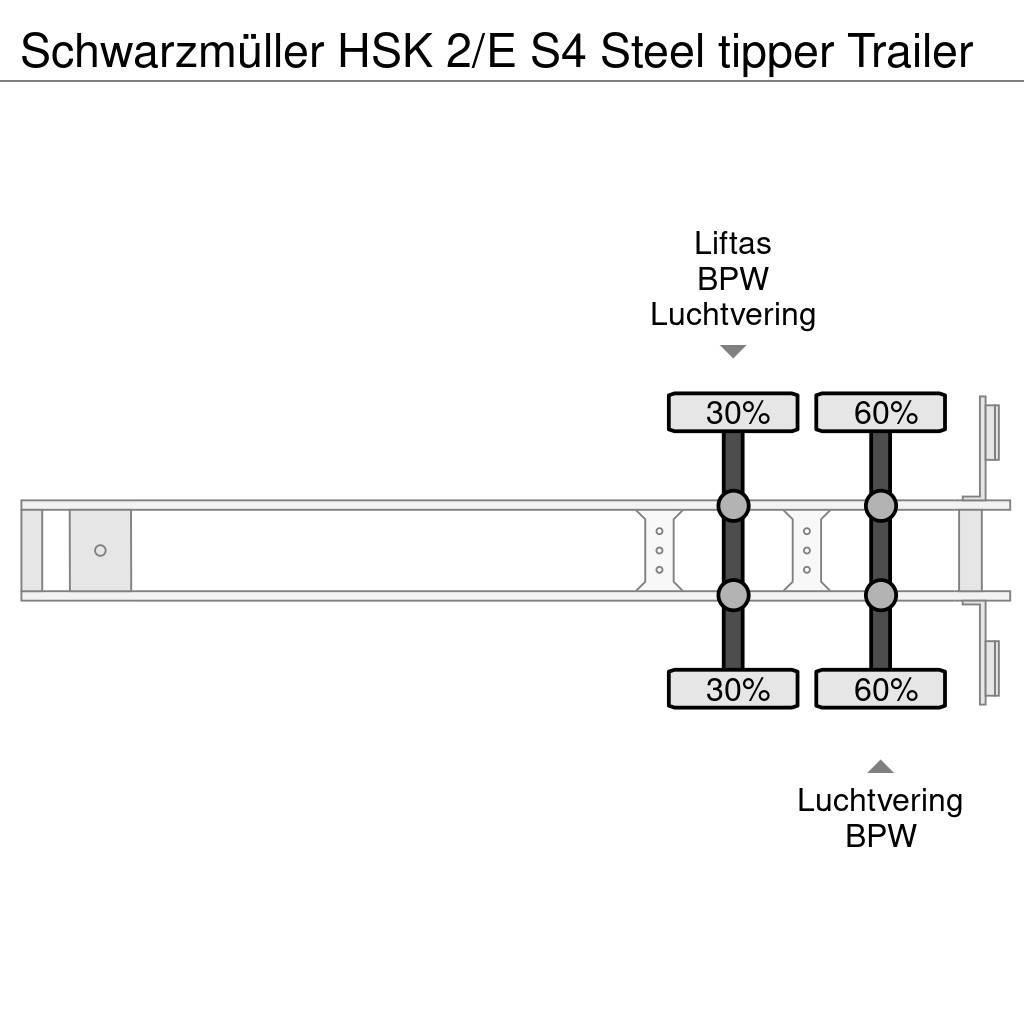 Schwarzmüller HSK 2/E S4 Steel tipper Trailer Polprikolice prekucniki - kiper
