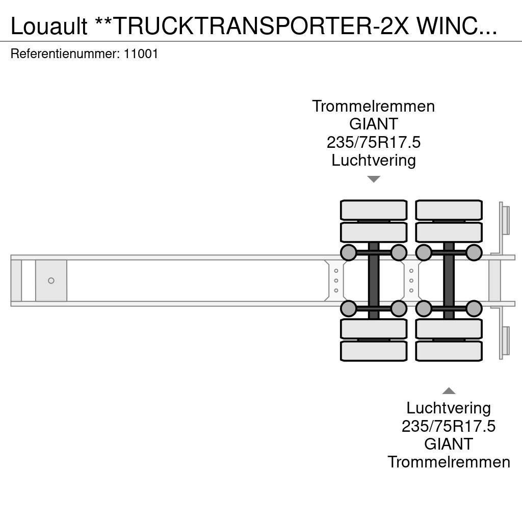  Louault **TRUCKTRANSPORTER-2X WINCH-TUV TILL 04-20 Nizko noseče polprikolice