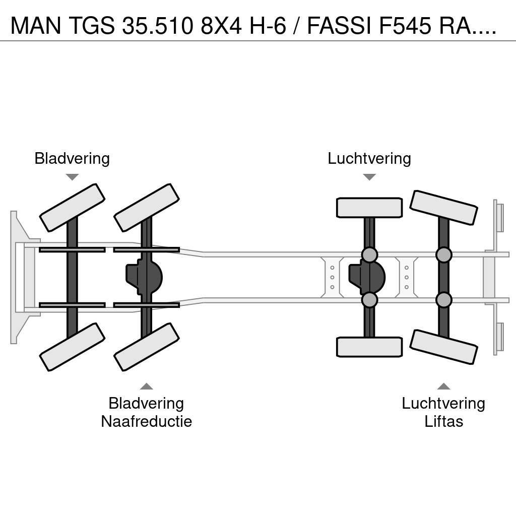 MAN TGS 35.510 8X4 H-6 / FASSI F545 RA.2.27 + FLY JIB Kotalni prekucni tovornjaki