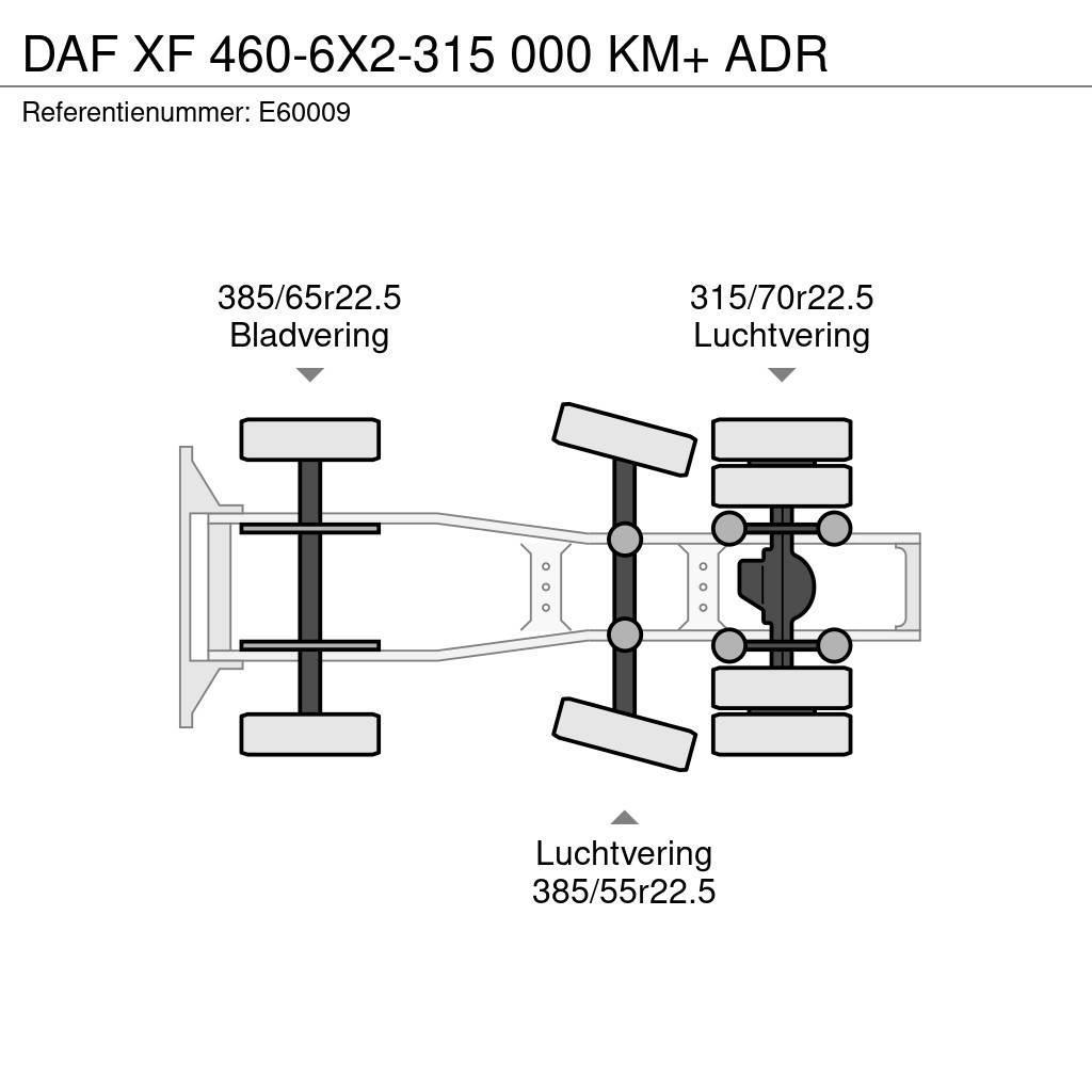 DAF XF 460-6X2-315 000 KM+ ADR Vlačilci