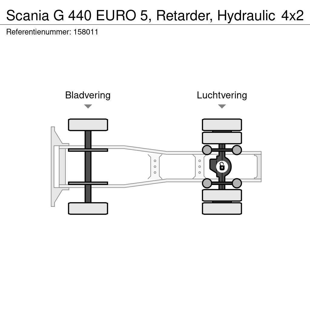Scania G 440 EURO 5, Retarder, Hydraulic Vlačilci
