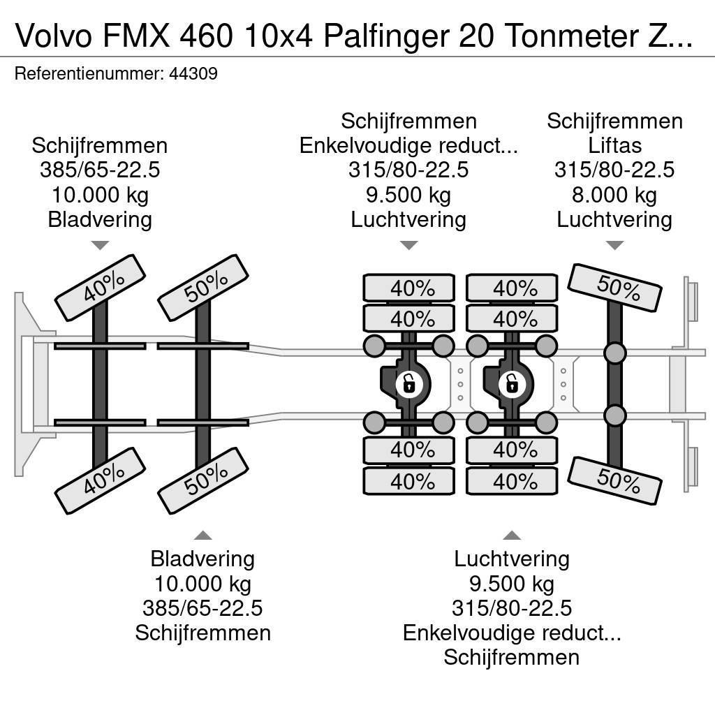 Volvo FMX 460 10x4 Palfinger 20 Tonmeter Z-kraan Kotalni prekucni tovornjaki