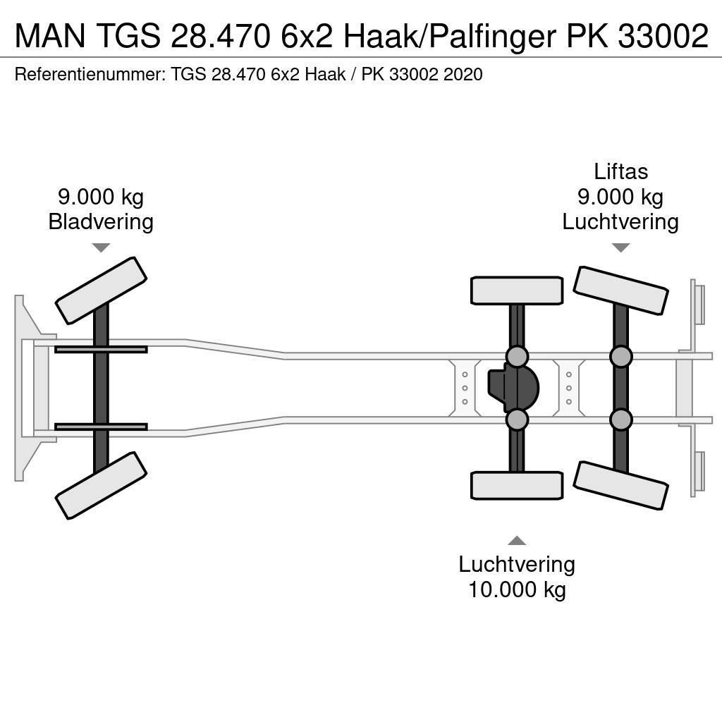 MAN TGS 28.470 6x2 Haak/Palfinger PK 33002 Kotalni prekucni tovornjaki