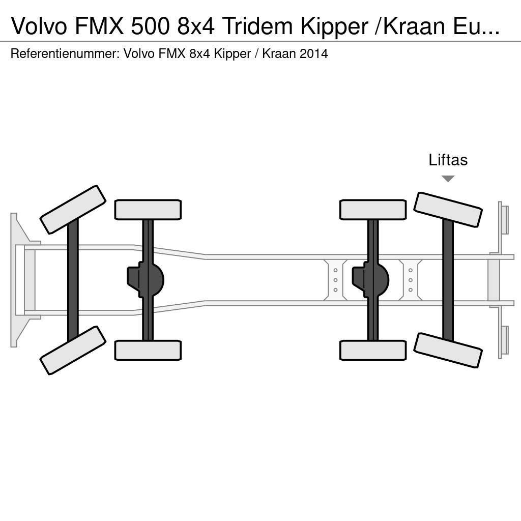 Volvo FMX 500 8x4 Tridem Kipper /Kraan Euro 6 Kiper tovornjaki