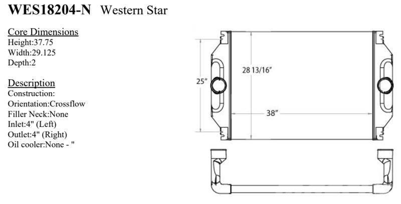 Western Star 4900 Series Radiatorji