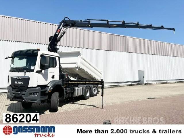 MAN TGS 28.430 6x4-4 BL CH, Lenk-/Liftachse, Kran Hiab Tipper trucks